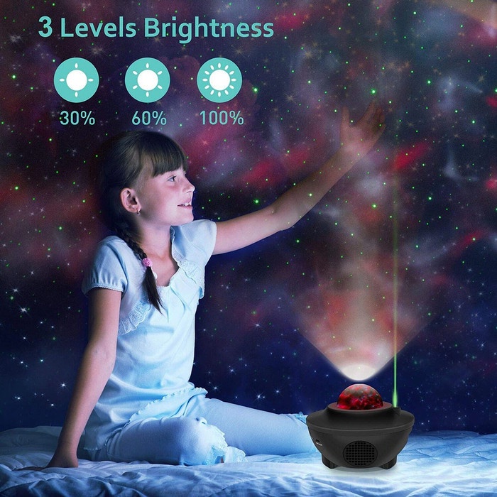 Speaker Bluetooth + Lampu Tidur Hias Malam Kamar Proyektor Bintang 8