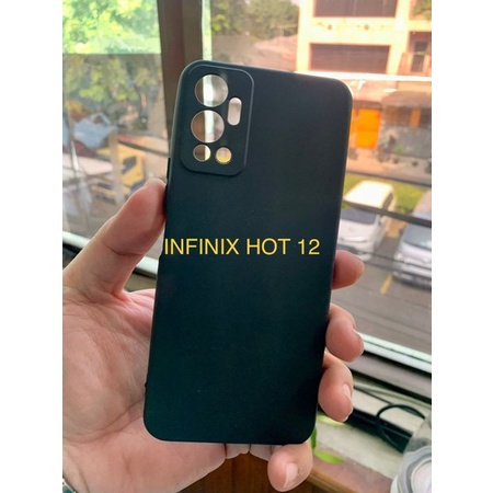 SoftCase Macaron BLACK Infinix Hot 30i/Hot 30/Hot 12/Infinix Note 12 G96 Black Protection Camera Premium Black Case