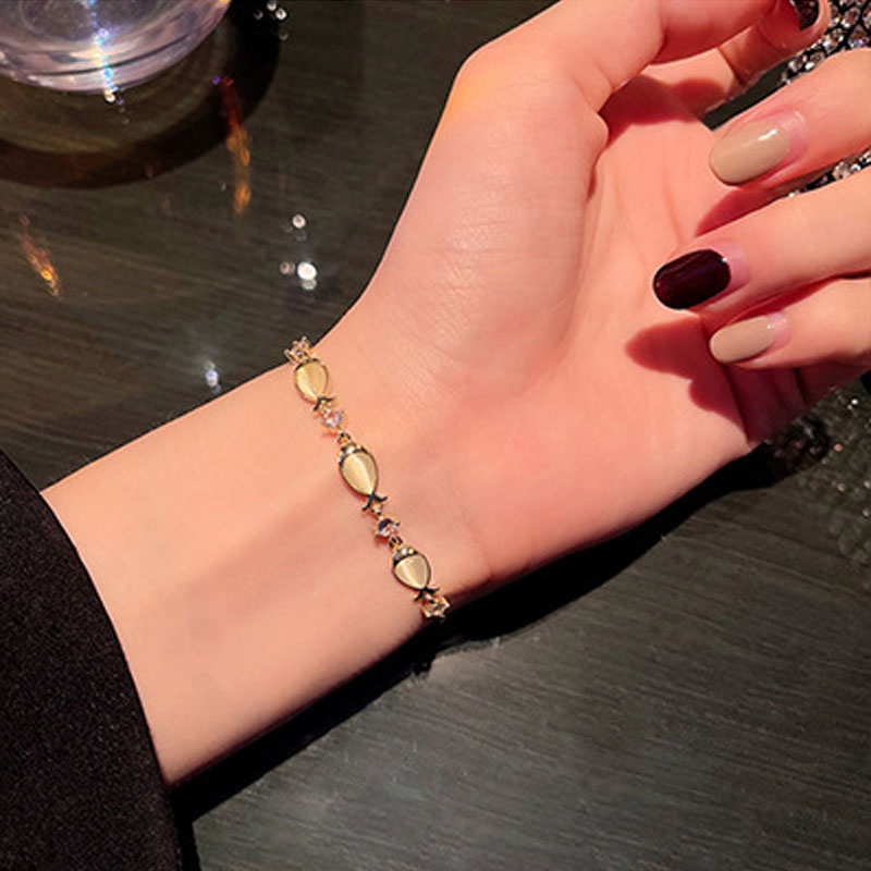 Coco Gelang Bangle Gaya Korea Desain Bunga Hias Zirkonmutiara Untuk Wanita