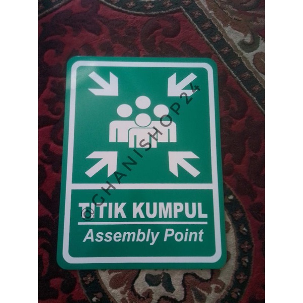Plang Rambu Titik Kumpul assemby point Alumunium Plat