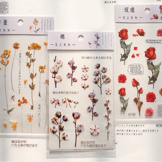 

[DZ] ST444 - Stiker Bunga Dekorasi Planner Journal - Stickers Real Flower Korea