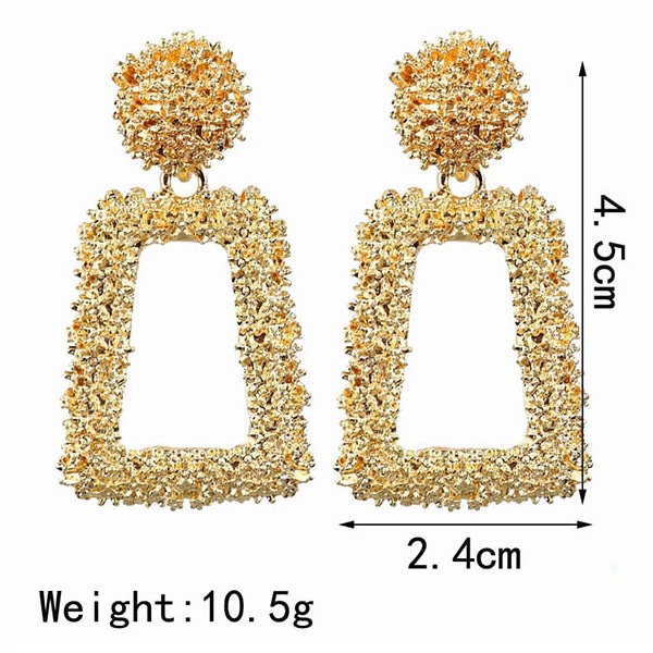 [Bayar Di Tempat] Anting Korea Panjang anting Trapesium Paduan Geometri Anting Aksesori Mode