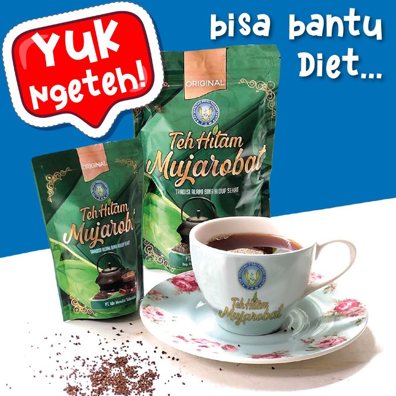 

TehHitam Mujarobat original 100% 45gr beli 2 free tester