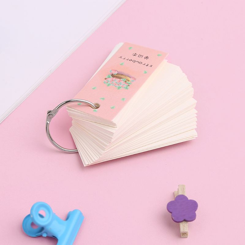 CRE  110 Sheets Lovely Mini Notebook School Supply Vocabulary Writing Reciting Book