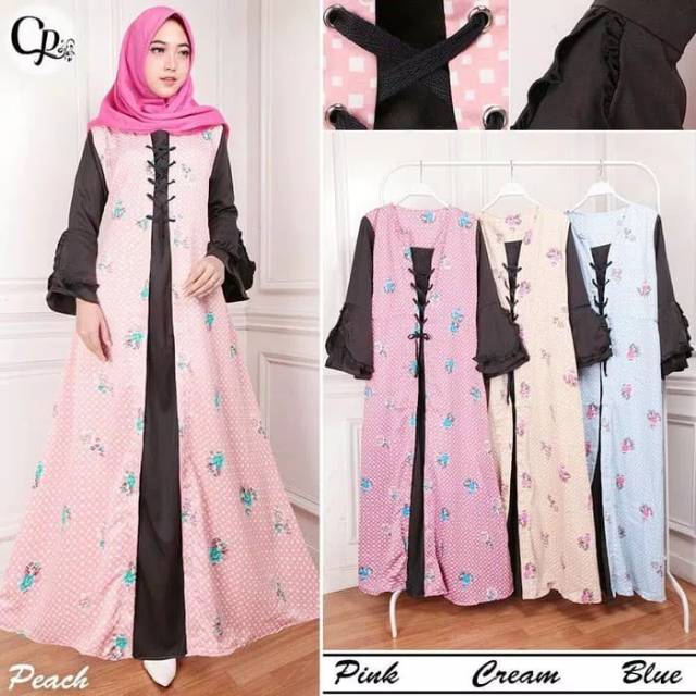Gamis modern laela maxi busana muslimah