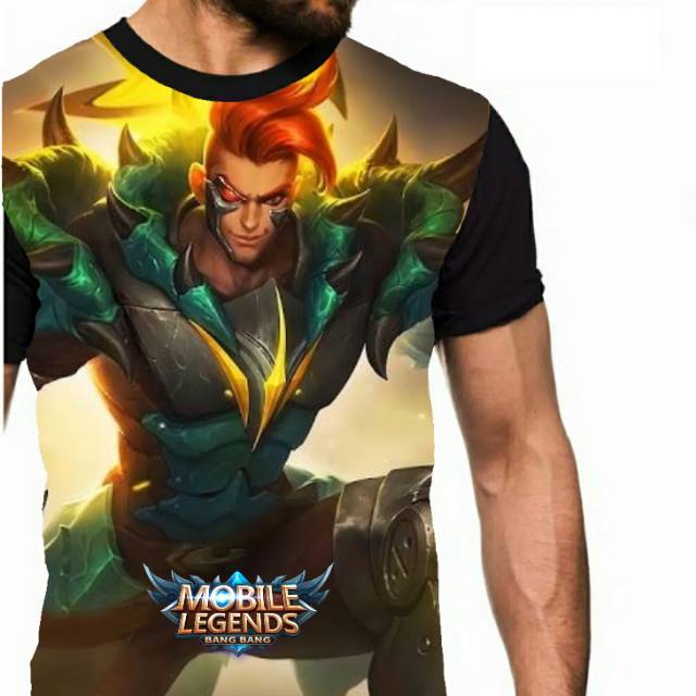Kaos Mobile Legends Claude skin legend anak cowok pria murah keren gaul Bandung fullprint 3d