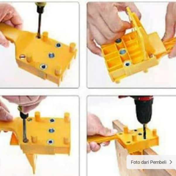 Dowel jig alat pelubang dowel penyambung kayu papan kayu Plywood Drill