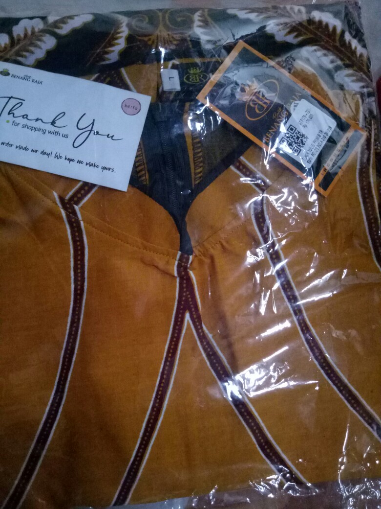 Benang Raja Tunik Batik Wanita Lengan Panjang Ukuran M L Xl 2xl