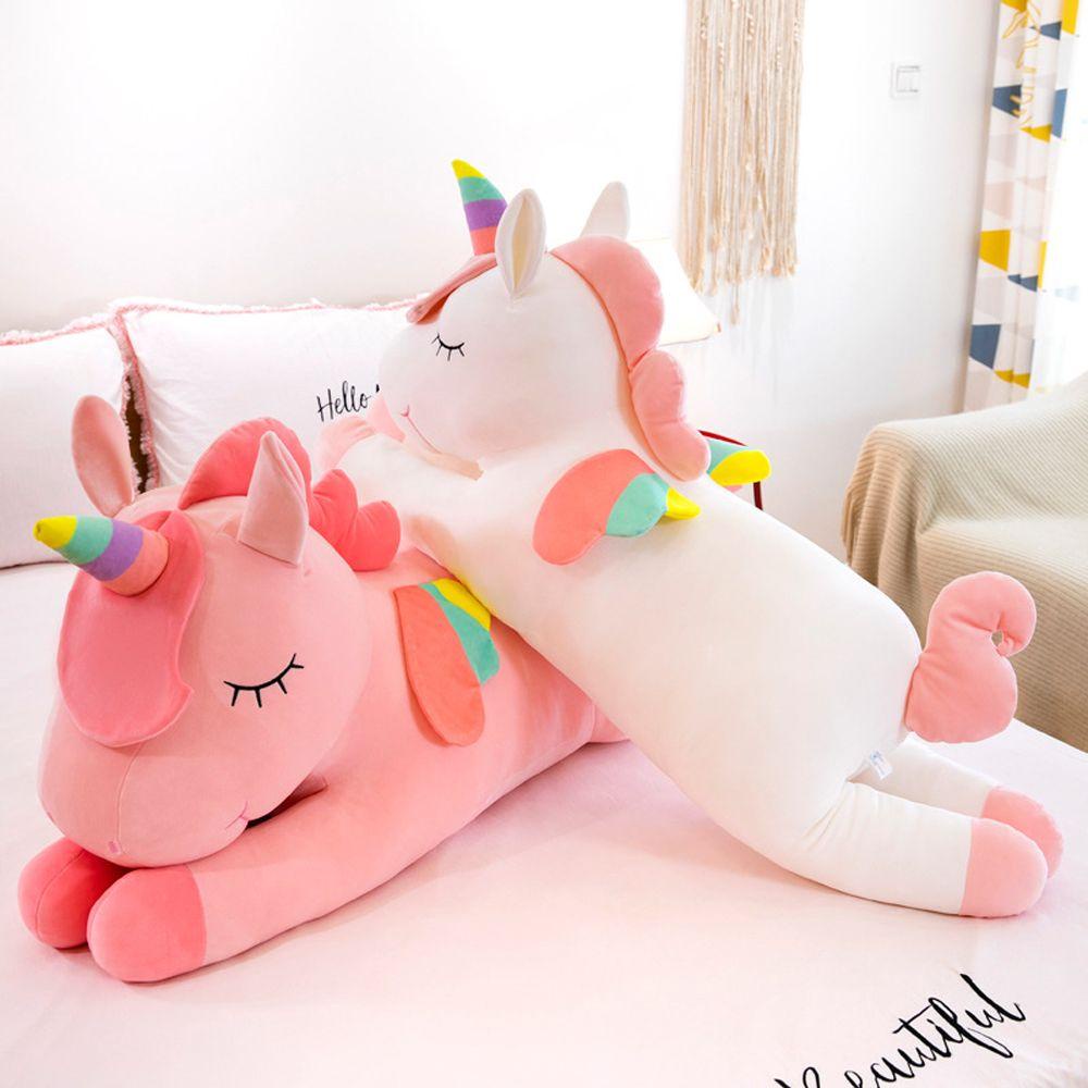 Mainan Bantal Sofa Bentuk Hewan Kuda Unicorn Bahan Plush Untuk Dekorasi Rumah