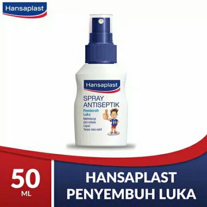 Hansaplast Antiseptik Spray 20ml 50ml - Hansaplast Spray Penyembuh Luka Tanpa Rasa Sakit Antiseptik Pencuci Luka Pertolongan Pertama Aman untuk Anak