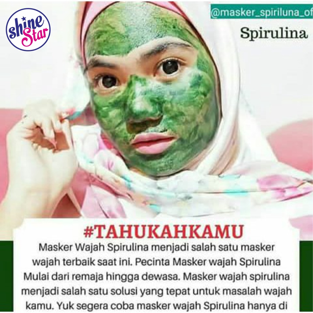 [ISI 50 KAPSUL] Masker Spirulina Asli By Yurizumi - Masker Wajah Spirulina Herbal Alami Isi 50 Kapsul Obat Jerawat + GRATIS KUAS MASKER 1 PCS