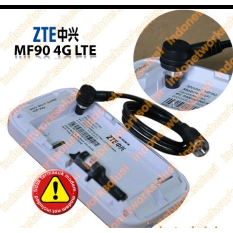 Modem Mifi MF90 Unlock Fmwr Belline AllOpertr 4GLte Plus Pigtail Adaptor Antena