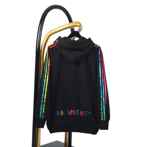 Jaket Sweater Hoodie APE BTHG X ADDS STRIPE RAINBOW – Black Edition Fashion Trendy Casual Pria Good