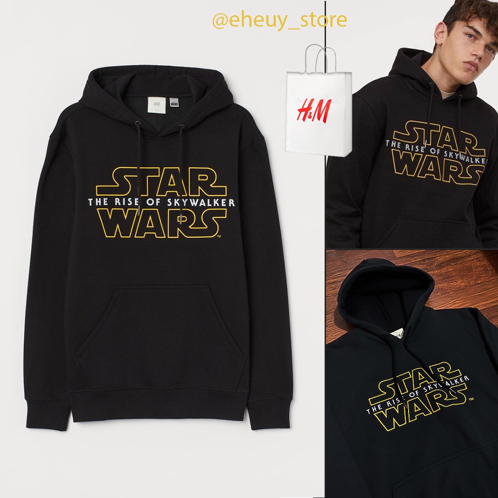 Hoodie H&amp;M Starwars Black logo bordir Hoodie Starwars HnM Original