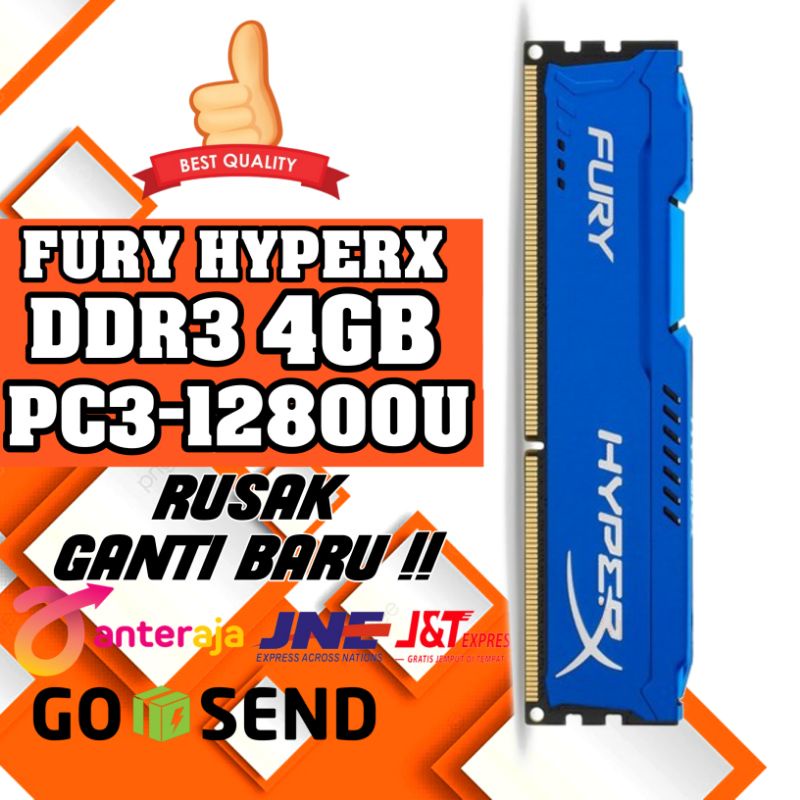 RAM PC HYPERX 4GB DDR3 12800