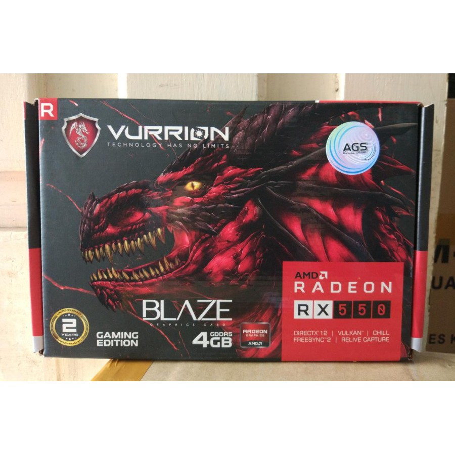 Vga Vurrion RX550 4gb DDR5 128bit Amd Radeon