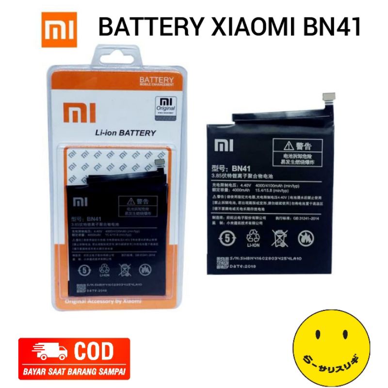 BATRE BATERAI BATTERY XIAOMI REDMI NOTE 4 4X BN 41 / BN41 ORIGINAL