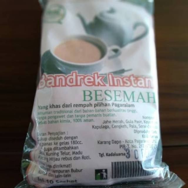 

Bandrek Instan Besemah Asli Pagar Alam Sumatera Selatan Palembang