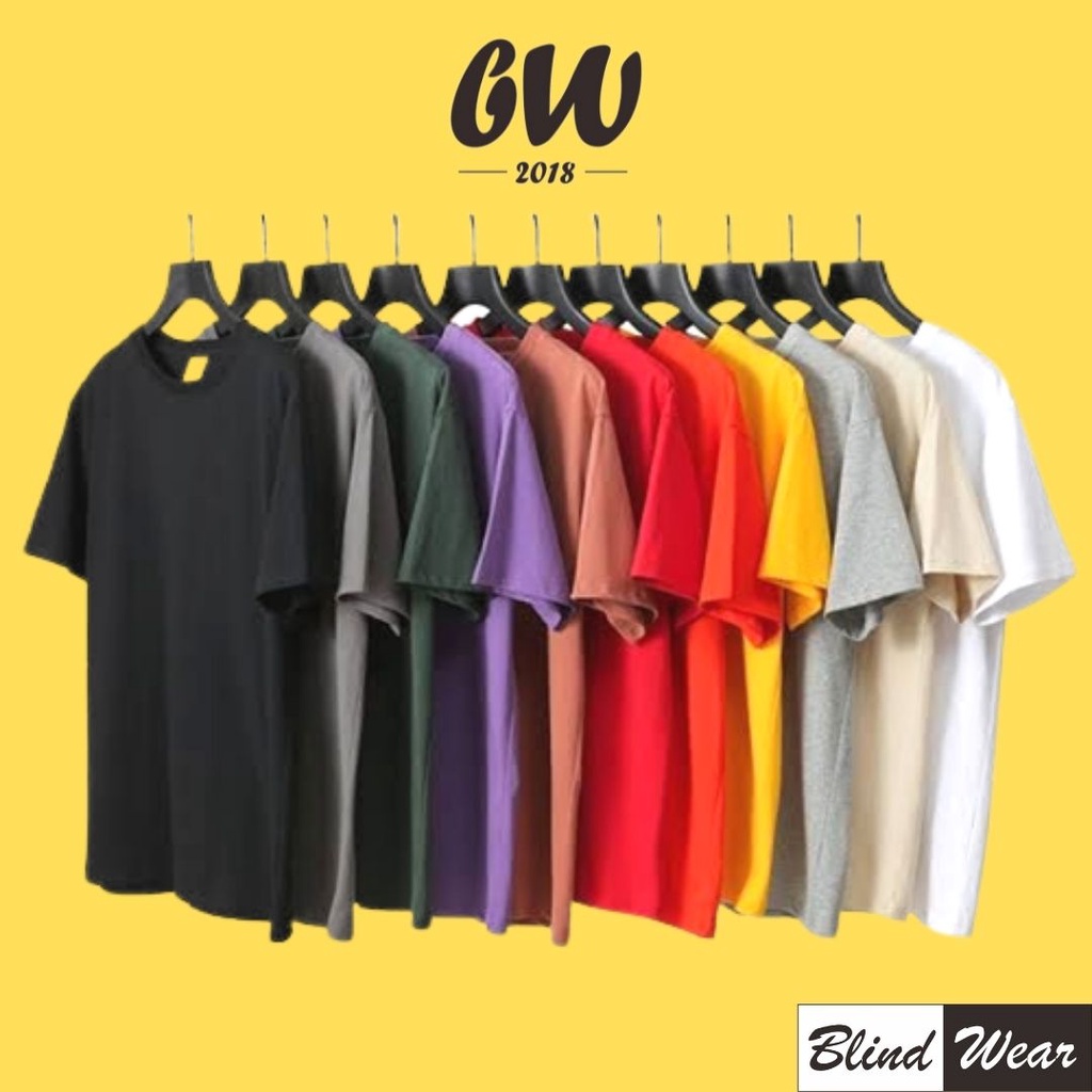 Kaos Polos Cotton Combad 30s Tangan Pendek Unisex Pria Wanita Laki Perempuan Premium