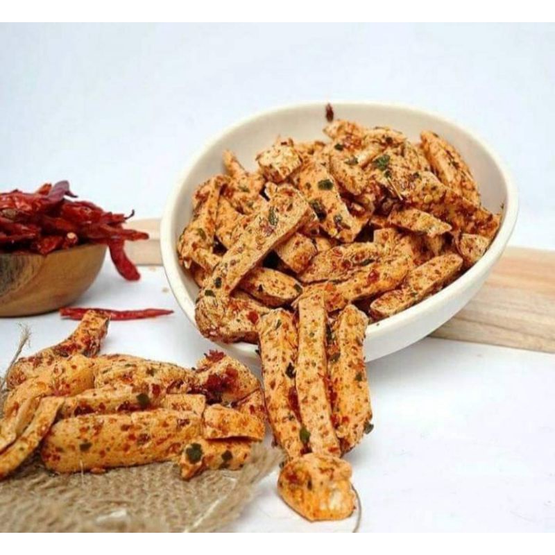 

BASRENG DAUN JERUK PEDAS ISI 250 GRAM/ BASO GORENG KRIUK / BASRENG PEDAS/BASRENG STICK