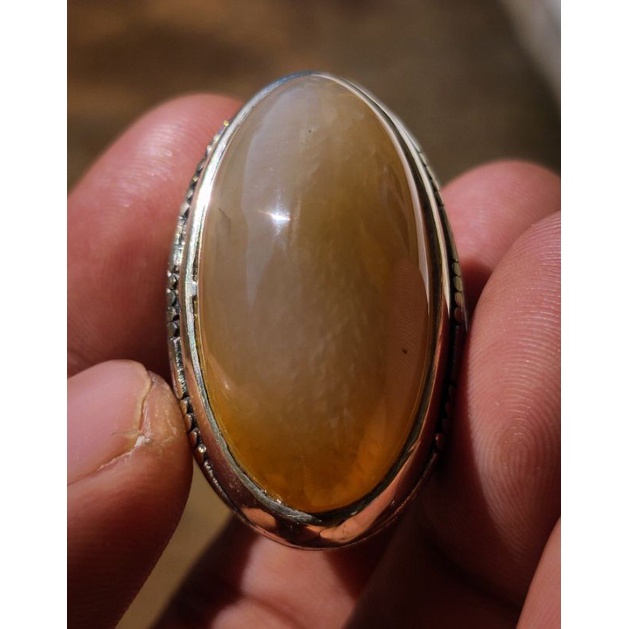 Cincin Batu Akik PANDAN SEMU CHALCEDONY Asli batu alam bukan sintetis dyed bukan bacan garut safir y