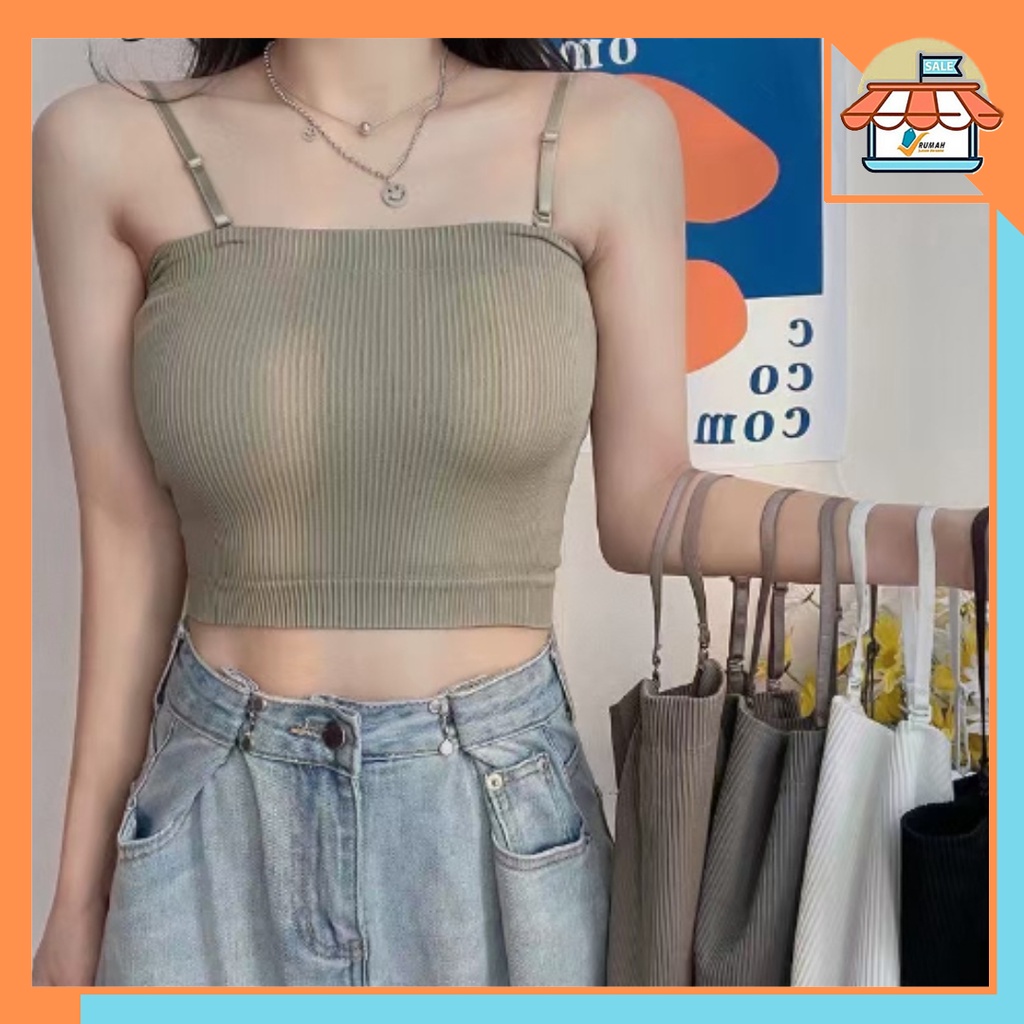 RSB BR196 Tanktop bra Kemben Singlet Crop Tali bisa di lepas Pakaian dalam wanita sexy