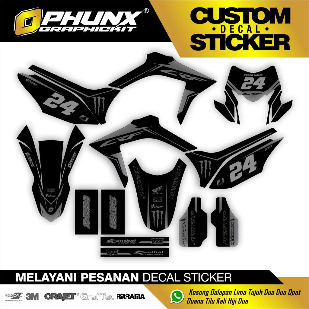 Sticker HONDA CRF 150 L Stiker Body Motor Custom No Motor Trail (14)