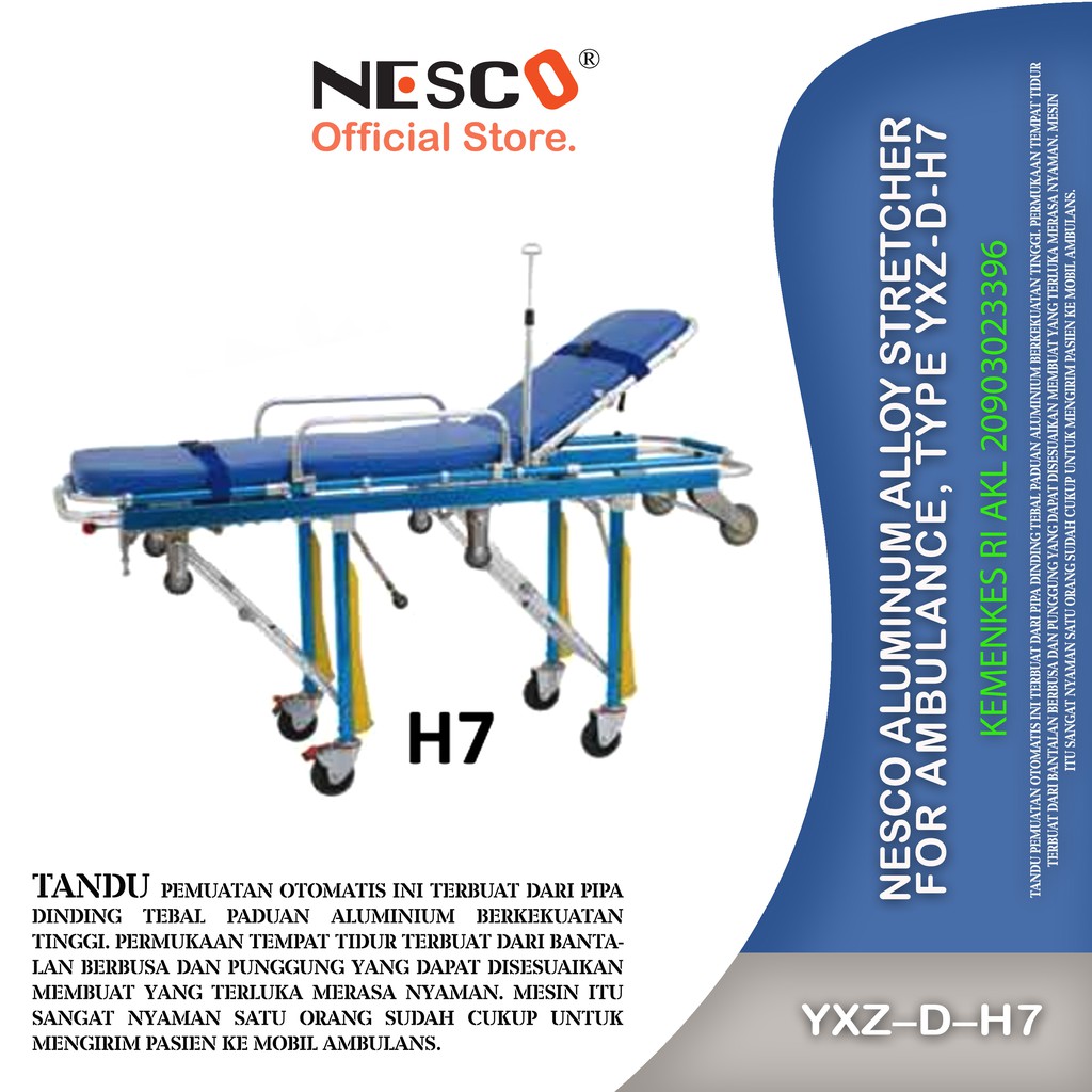 Nesco Aluminum Alloy Stretcher For Ambulance, Type Yxz-D-H7