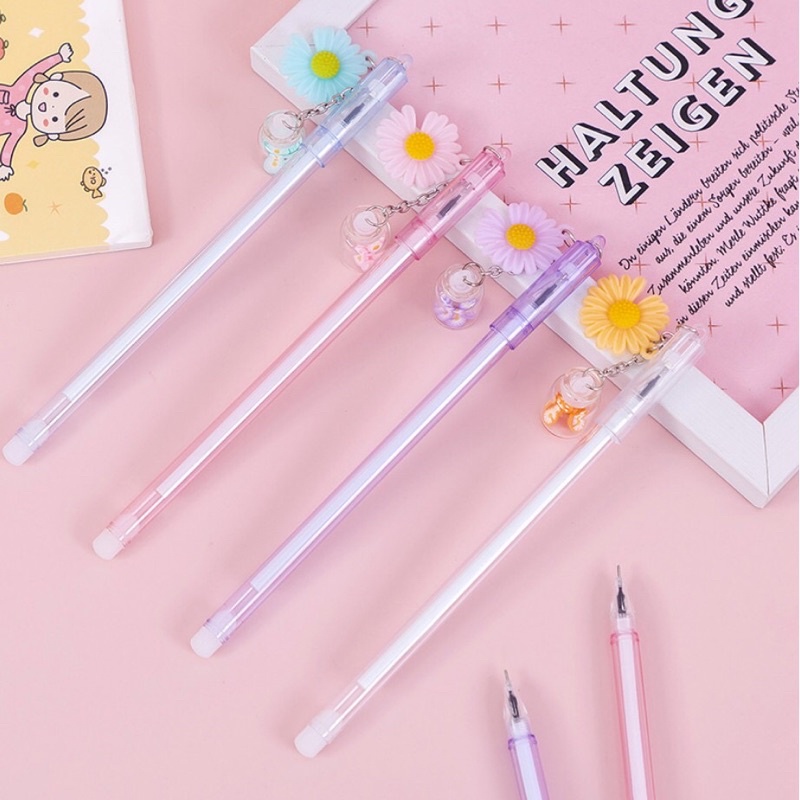 

❶❼ MyAllura ❶❼ Pulpen Gel Gantungan PP200 Bunga Matahari Pena Motif Transparan