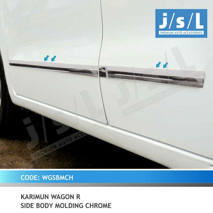List Body Samping Karimun Wagon R Side Body Molding Chrome