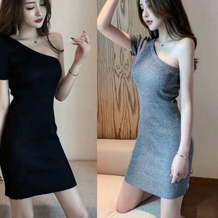dress tarzan oneshoulder rajut import wanita fb 레