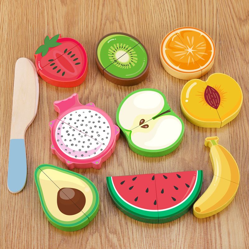 mainan potong buah sayur CHEQUER 30 / mainan masak masak / wooden toys