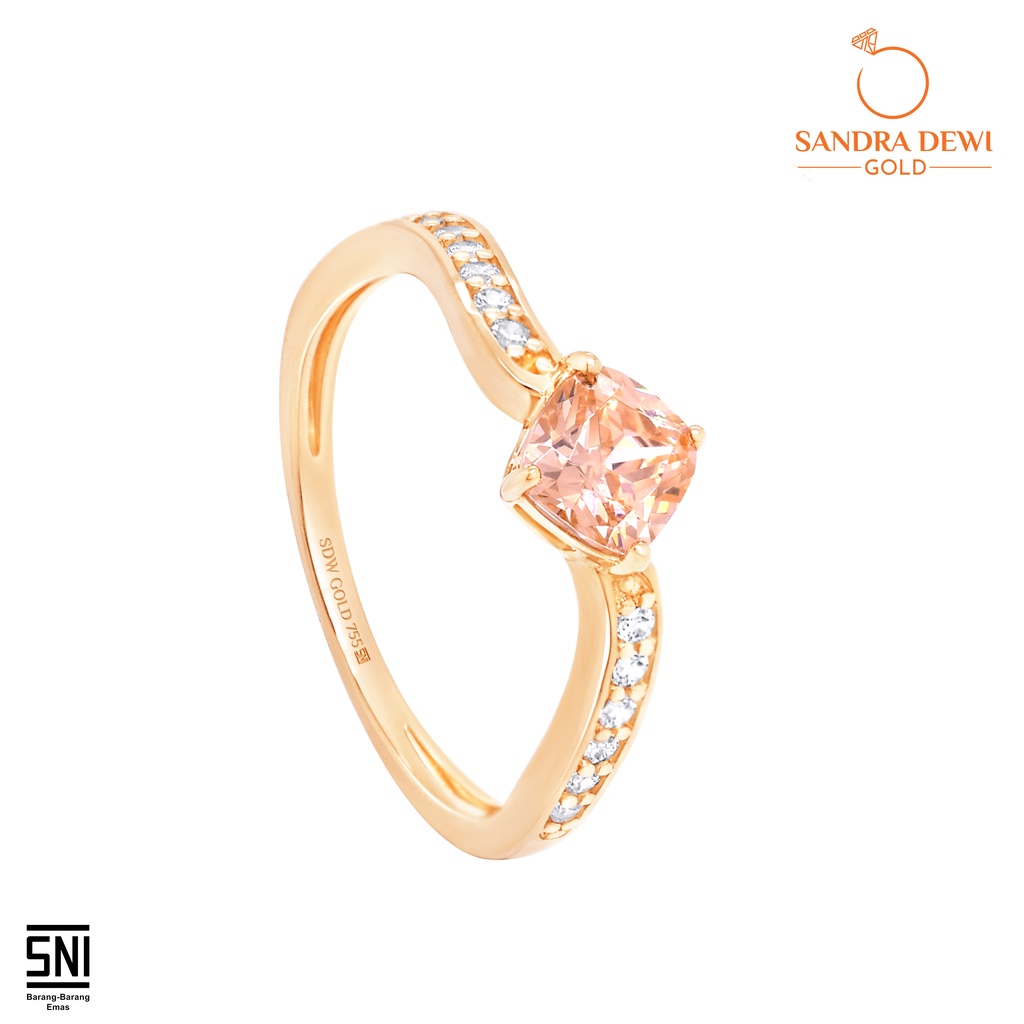 Cincin Sandra Dewi Gold Morganite Collections RI210466