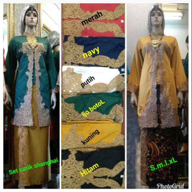 Set kebaya tunic shanghai