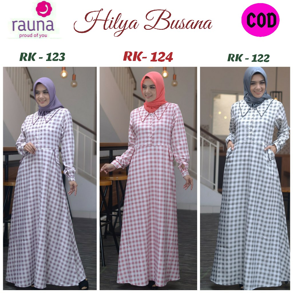 Dress Rauna Terbaru / RK - 124 / Fashion Muslim