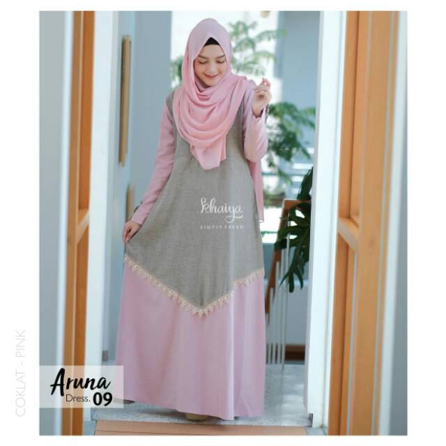 ARUNA DRESS BY KHAIYA GAMIS PEARL KATUN MADINA BUSUI