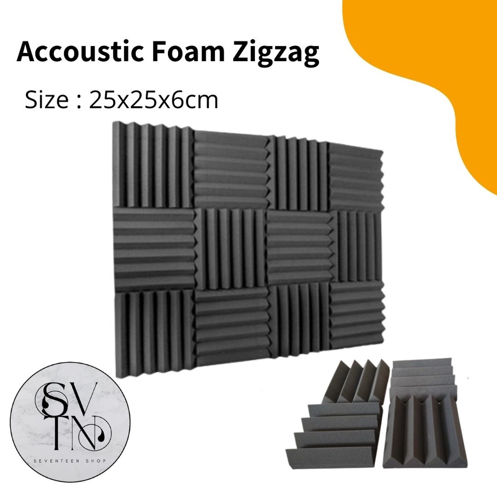 Busa Peredam Zigzag - Accoustic Foam Wedge Zigzag 25x25x6cm