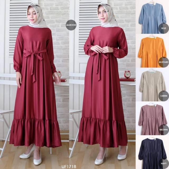 GAMIS MAXI MAID FIT TO L BAJU GAMIS WANITA TERBARU REALPICT DRESS MUSLIM SIMPLE TRENDY ORI ORIGINAL