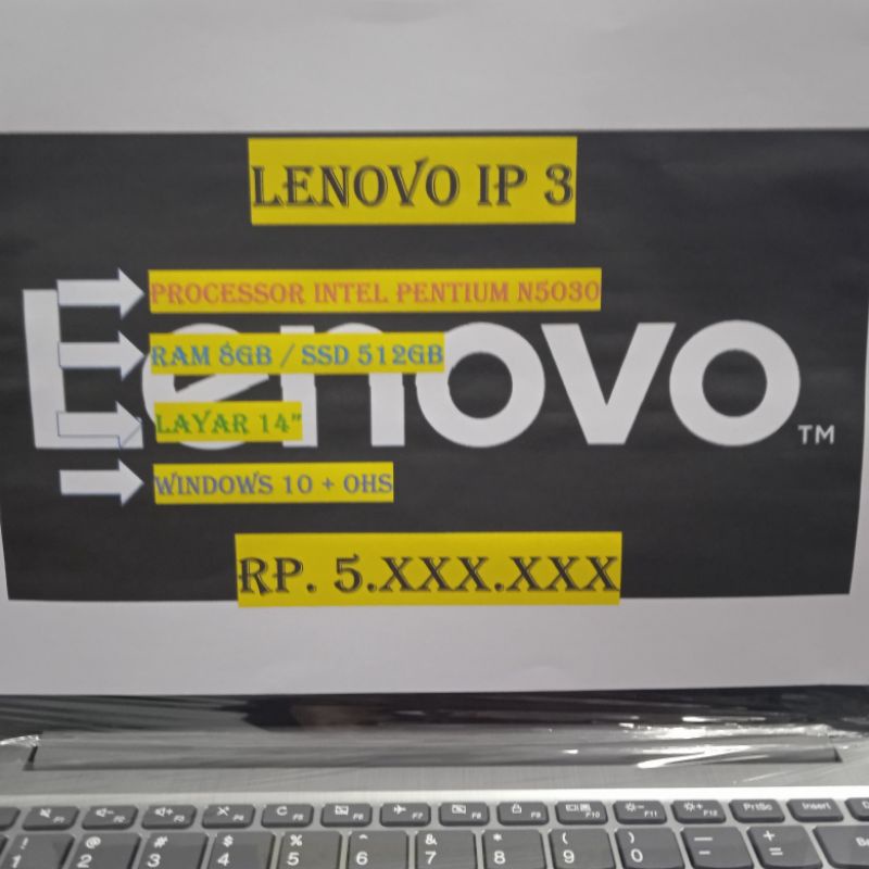 LENOVO IP 3 PENTIUM N5030 8GB 512GB
