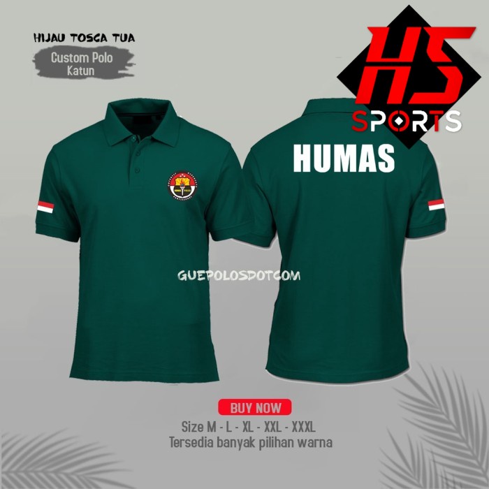 Poloshirt - Kaos Polo Humas Polri Indonesia - Baju KERAH HUMAS POLRI