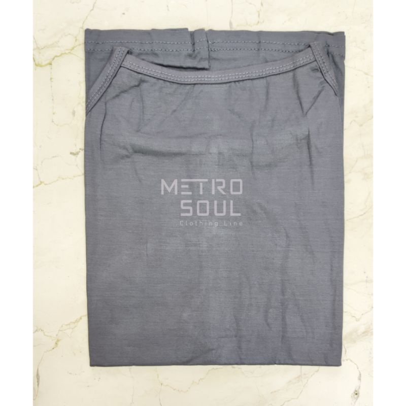 Tanktop Basic Polos Jumbo Bigsize - Standard Tali Kecil Stretch/Bisa Melar - Spandex Rayon PREMIUM-Abu tua