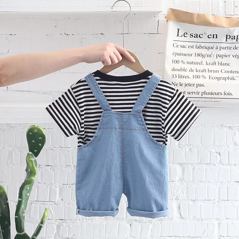 Setelan anak laki laki Motif KODOK baju overall anak SMILE