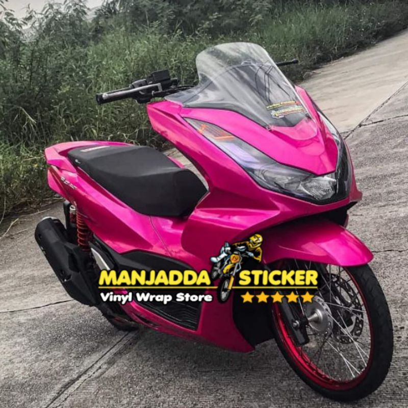 STIKER SKOTLET MOTOR METALIC PINK CANDY