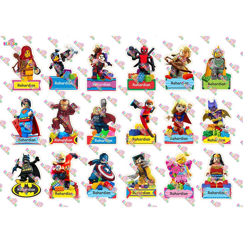 

LABEL NAMA LEGO 72 STIKER - ANTI AIR/ROBEK/LUNTUR -4 Nama LG1M4