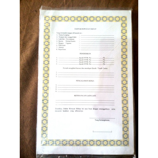 

daftar riwayat hidup