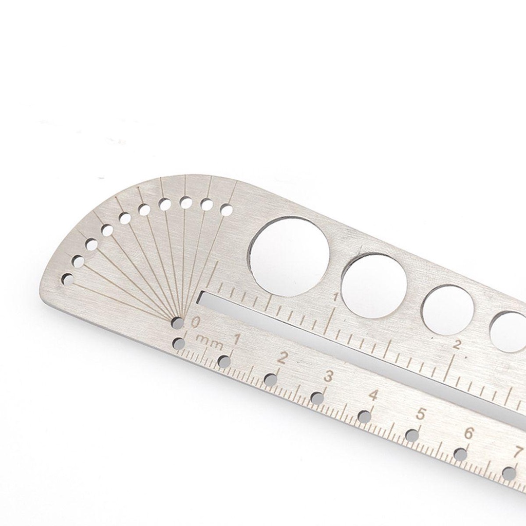 [Elegan] Busur Derajat Woodworking Pengukur Penggaris Goniometer Stainless Steel