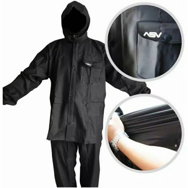 Jas Hujan ASV Versi 1 Original Grade A (HITAM)