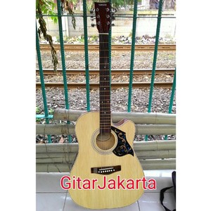 Gitar Akustik Merk Yamaha Warna Natural Sunkay Jumbo Buat Pemula Murah Jakarta