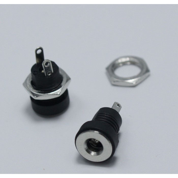 DC-022B DC power soket DC002B 3.5x1.3mm socket connector with nut 2pin