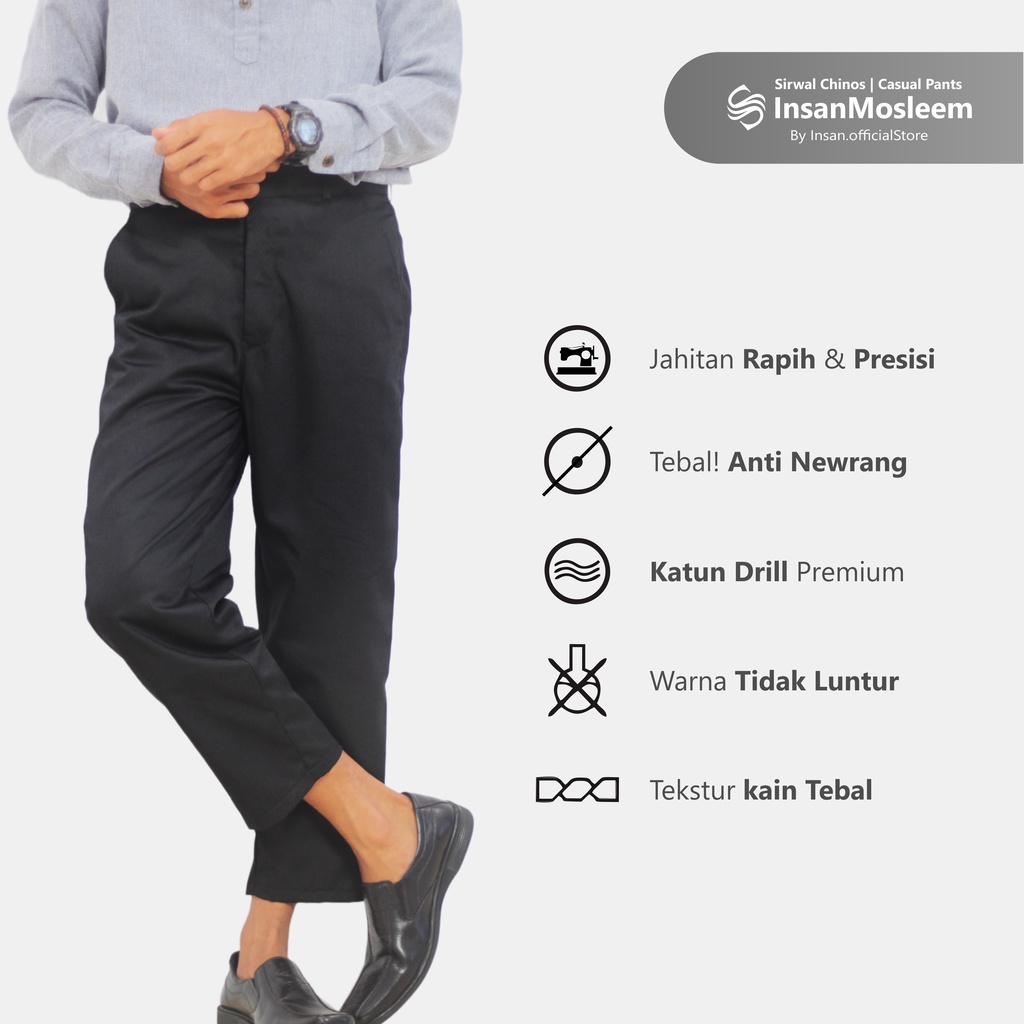 Celana Sirwal Kantor Office Formal - Angkle Pants Katun